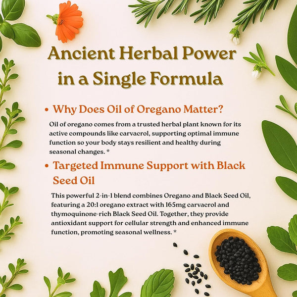 PACK OF 2 | Ree Oregano Softgels, 300 Count | 2 in 1 Formulated with Black Seed Oil